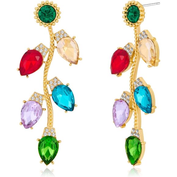 Jewelry - Christmas Earrings for Women Reindeer Bow Light Bulb Christmas Tree Tassel Earri